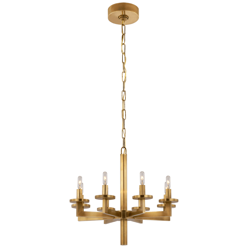 Liaison Single Tier Chandelier, a premium Chandelier light by Visual Comfort & Co. Close - up image of its design.