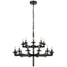 Liaison Double Tier Chandelier, a premium Chandelier light by Visual Comfort & Co. Close - up image of its design.