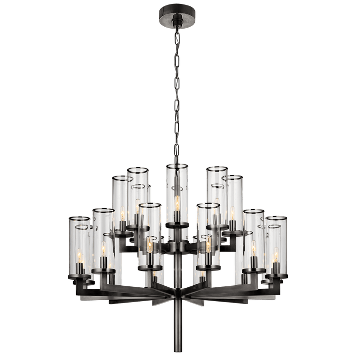 Liaison Double Tier Chandelier, a premium Chandelier light by Visual Comfort & Co. Close - up image of its design.