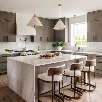 Cleo Pendant, a premium Pendant light by Visual Comfort & Co. Close - up image of its design.