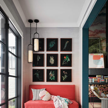 Melange Small Elongated Pendant, a premium Pendant light by Visual Comfort & Co. Close - up image of its design.