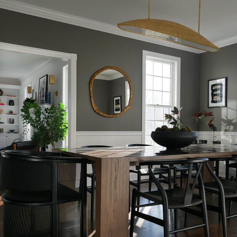 Utopia Large Linear Pendant, a premium Linear light by Visual Comfort & Co. Close - up image of its design.