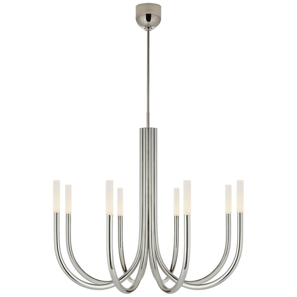 Rousseau Medium Chandelier, a premium Chandelier light by Visual Comfort & Co. Close - up image of its design.
