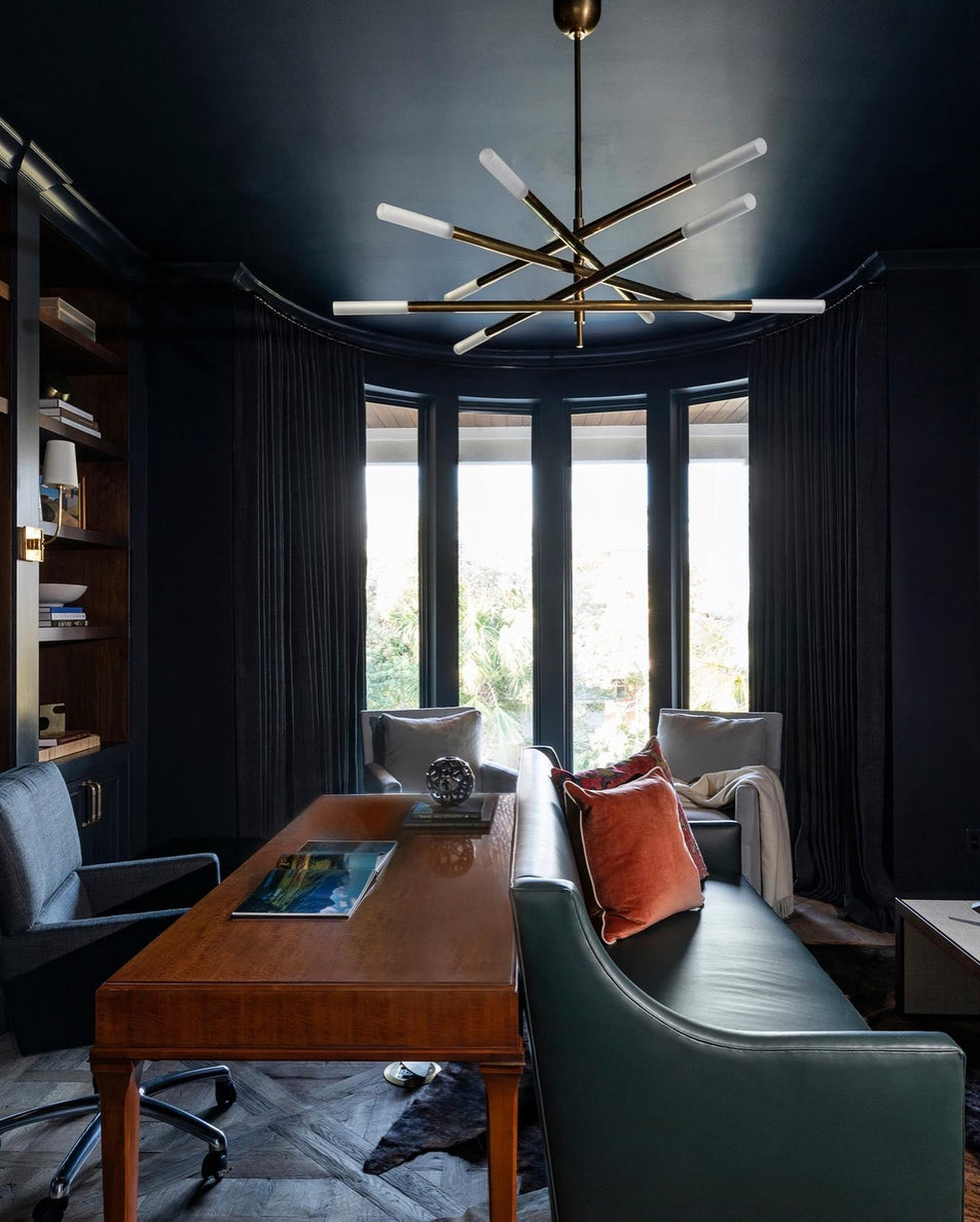 Rousseau Grande Ten Light Articulating Chandelier, a premium Chandelier light by Visual Comfort & Co. Close - up image of its design.