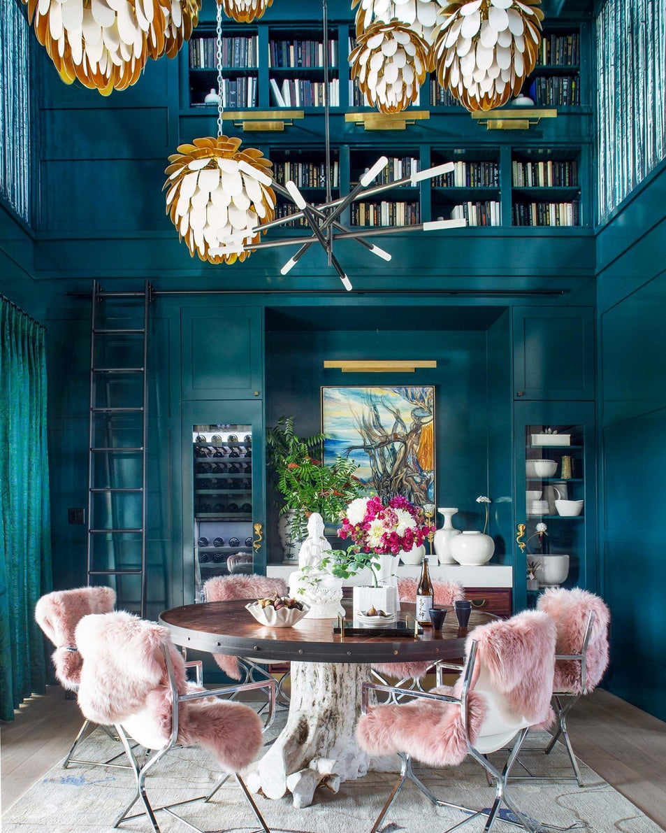 Rousseau Grande Ten Light Articulating Chandelier, a premium Chandelier light by Visual Comfort & Co. Close - up image of its design.