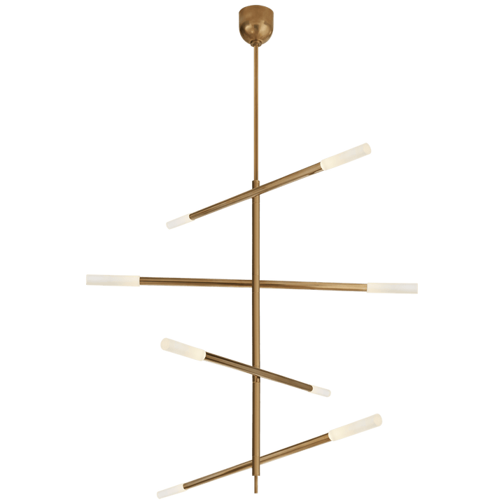 Rousseau Large Articulating Chandelier, a premium Chandelier light by Visual Comfort & Co. Close - up image of its design.