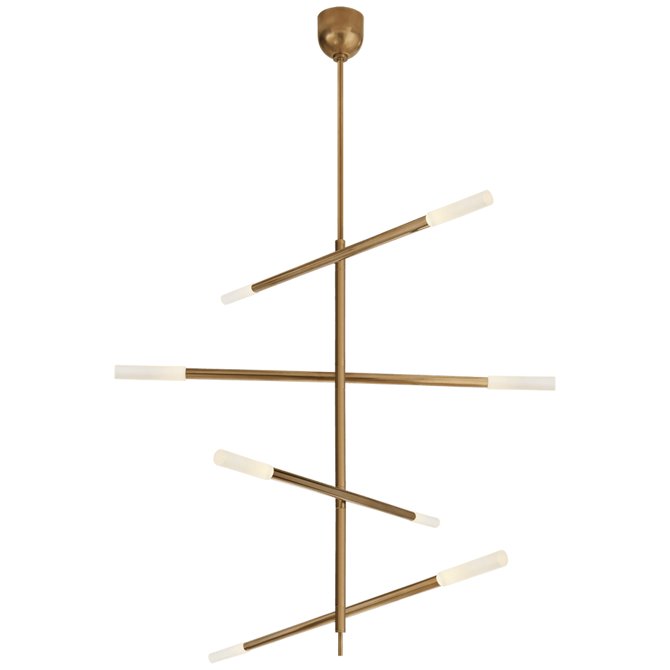 Rousseau Large Articulating Chandelier, a premium Chandelier light by Visual Comfort & Co. Close - up image of its design.