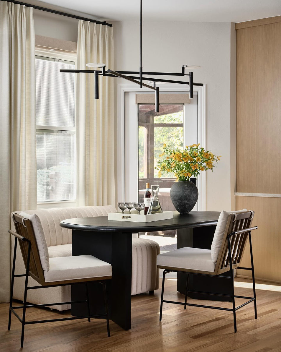 Melange Large Floating Disc Chandelier, a premium Chandelier light by Visual Comfort & Co. Close - up image of its design.