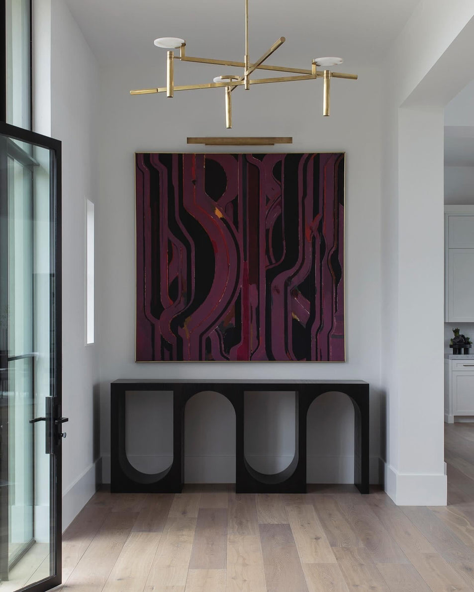 Melange Large Floating Disc Chandelier, a premium Chandelier light by Visual Comfort & Co. Close - up image of its design.