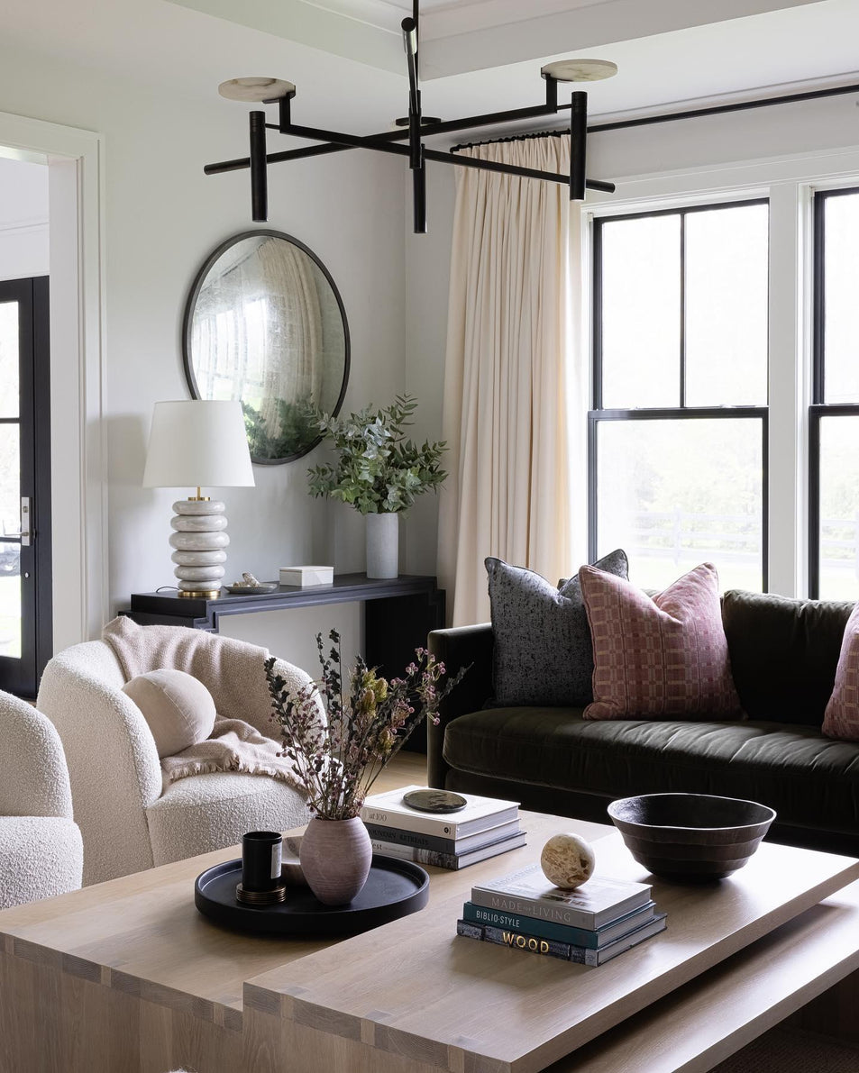 Melange Large Floating Disc Chandelier, a premium Chandelier light by Visual Comfort & Co. Close - up image of its design.