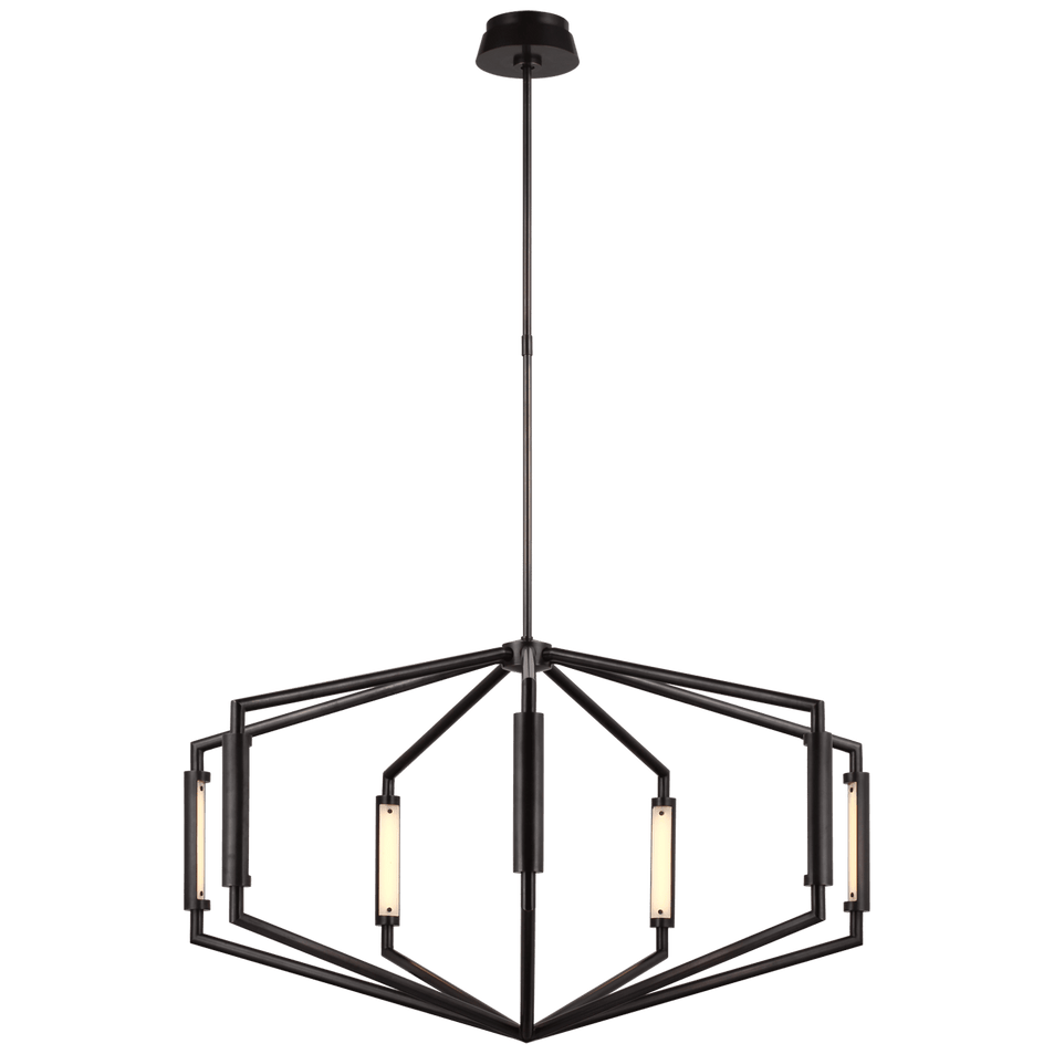 Appareil 40" Low Profile Chandelier, a premium Chandelier light by Visual Comfort & Co. Close - up image of its design.