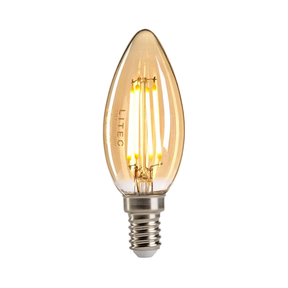 Lampadina LED E14 a Candela Ambra
