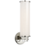Polished Nickel / White Glass