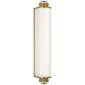 Percy 21" Linear Bath Sconce in Soft Brass with White Glass