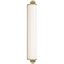 Soft Brass / White Glass