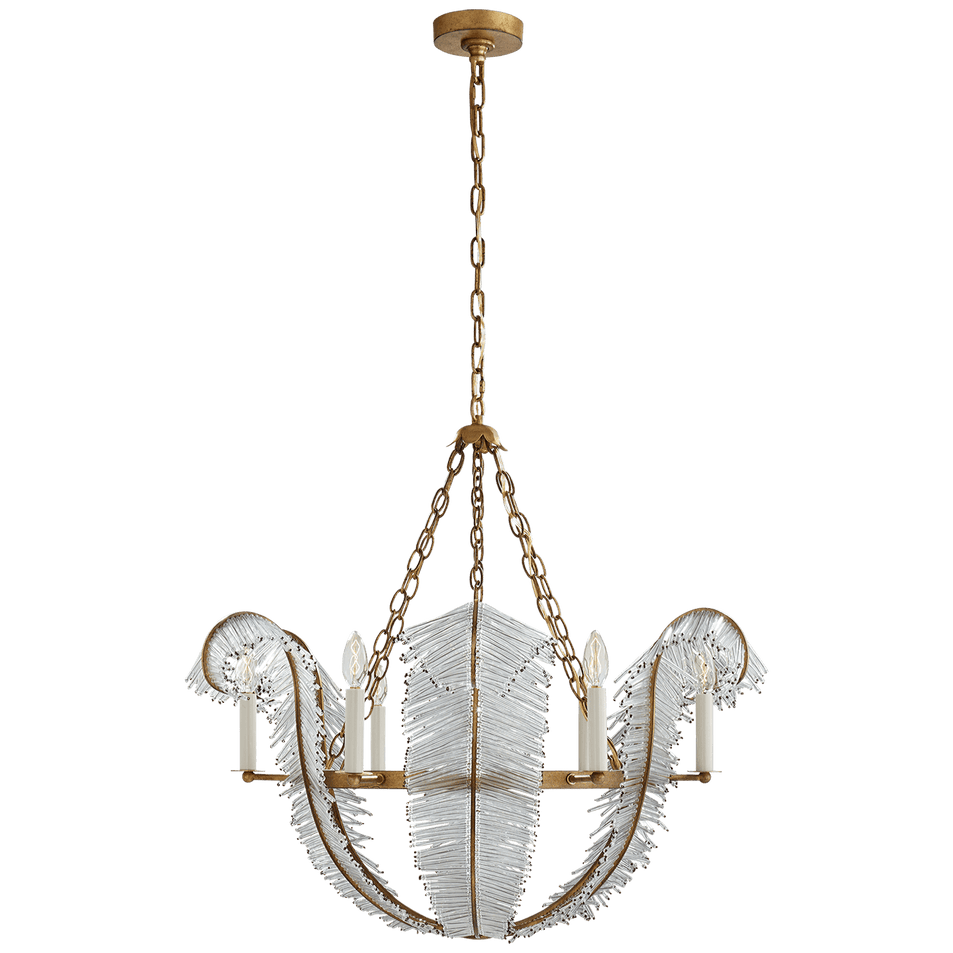 Calais 34" Chandelier, a premium Chandelier light by Visual Comfort & Co. Close - up image of its design.