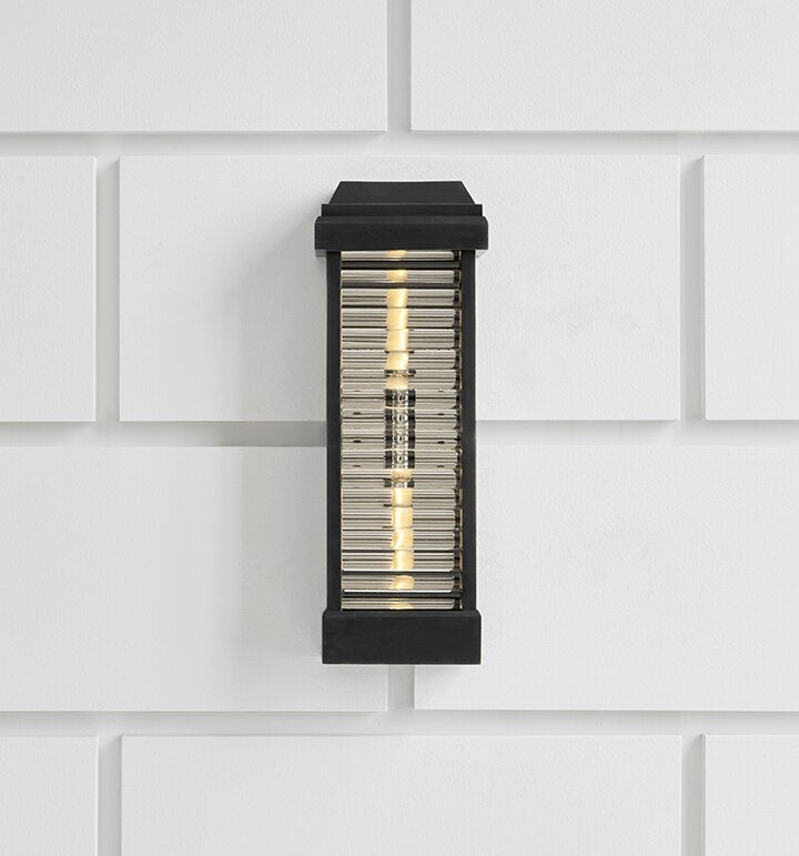 Dunmore Curved Glass Louver Sconce