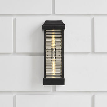 Dunmore Curved Glass Louver Sconce