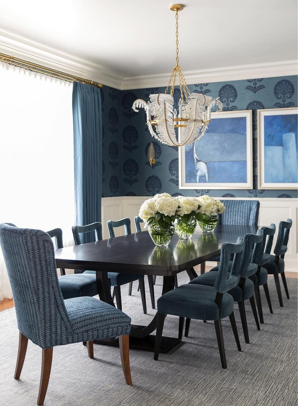 Calais 34" Chandelier, a premium Chandelier light by Visual Comfort & Co. Close - up image of its design.