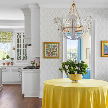 Calais 34" Chandelier, a premium Chandelier light by Visual Comfort & Co. Close - up image of its design.