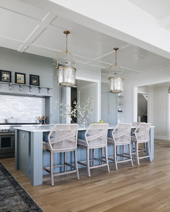 Lorford Large Smoke Bell Lantern, a premium Lantern light by Visual Comfort & Co. Close - up image of its design.