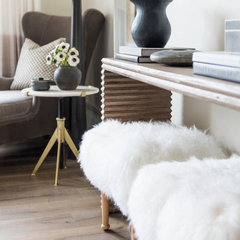 Fluted Spire Floor Lamp, a premium Decorative light by Visual Comfort & Co. Close - up image of its design.