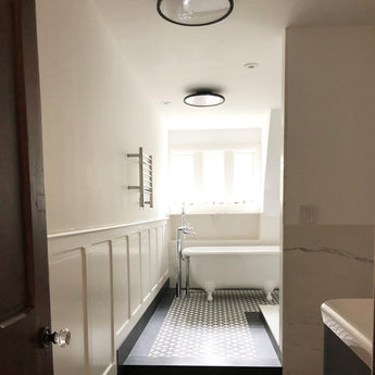 Dot 16" Flush Mount, a premium Flush Mount light by Visual Comfort & Co. Close - up image of its design.