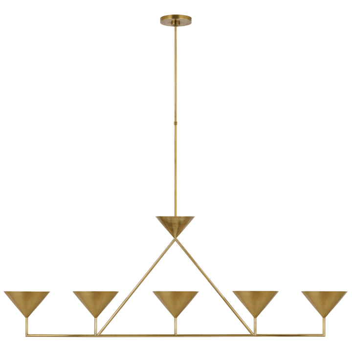 Orsay XL 5 - Light Linear Chandelier, a premium Linear light by Visual Comfort & Co. Close - up image of its design.