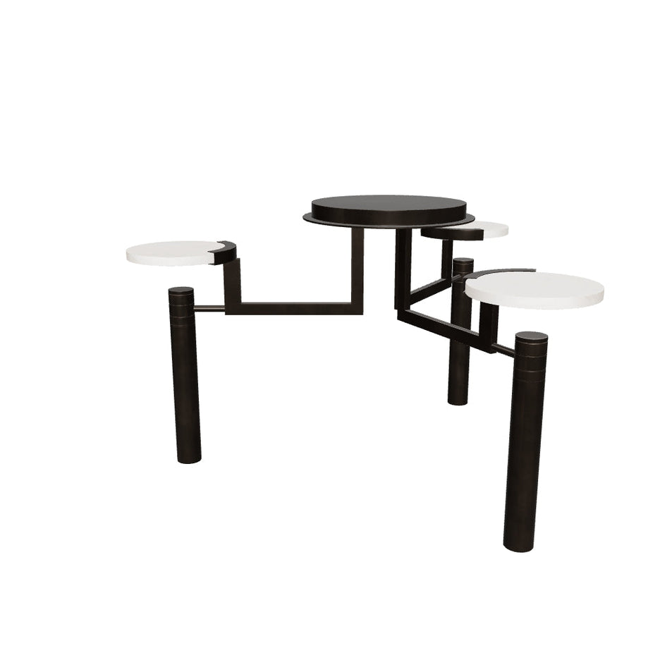 Melange Large Floating Disc Semi-Flush Chandelier 3D Model