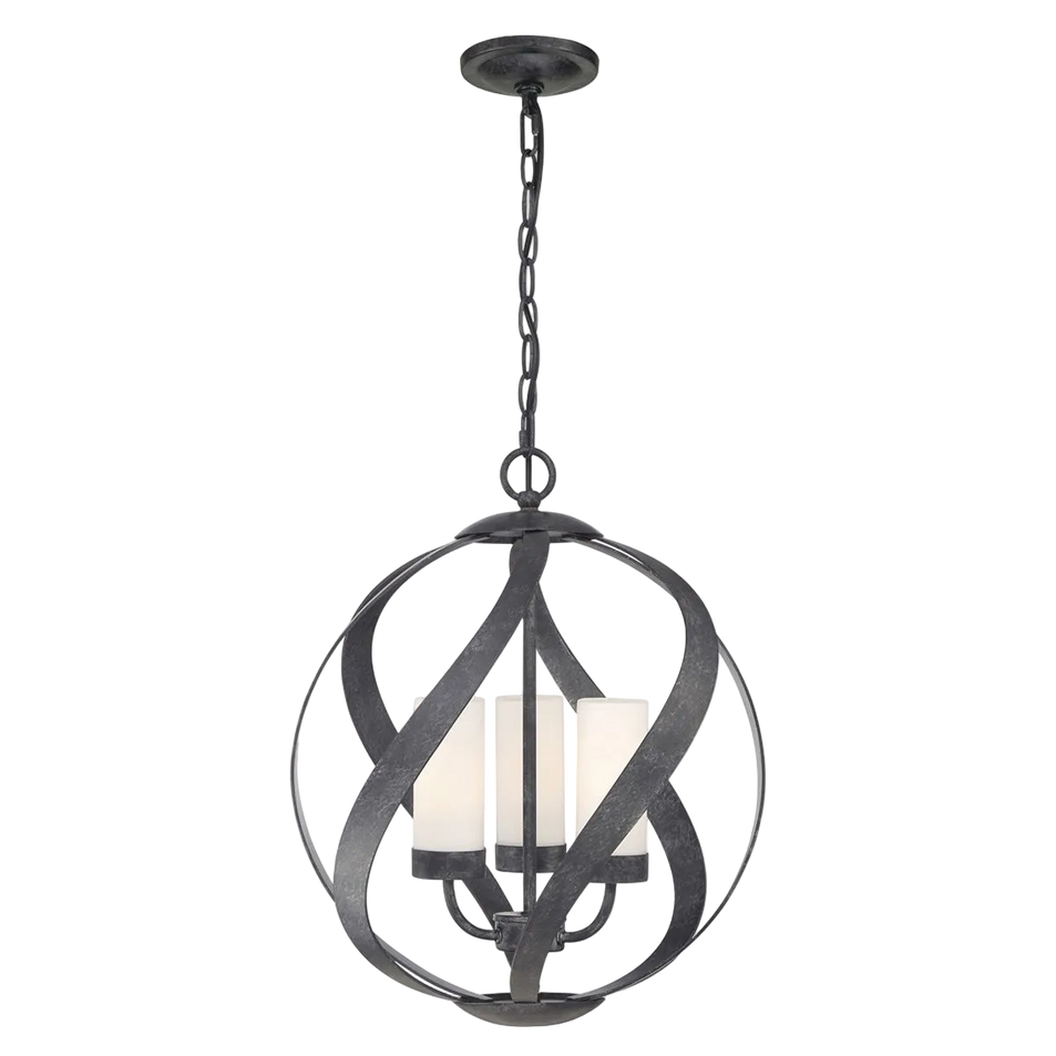 Lampadario da Esterno Blacksmith a 3 Luci