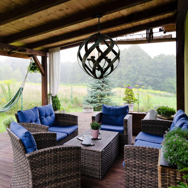 Blacksmith 5 Light Outdoor Chandelier