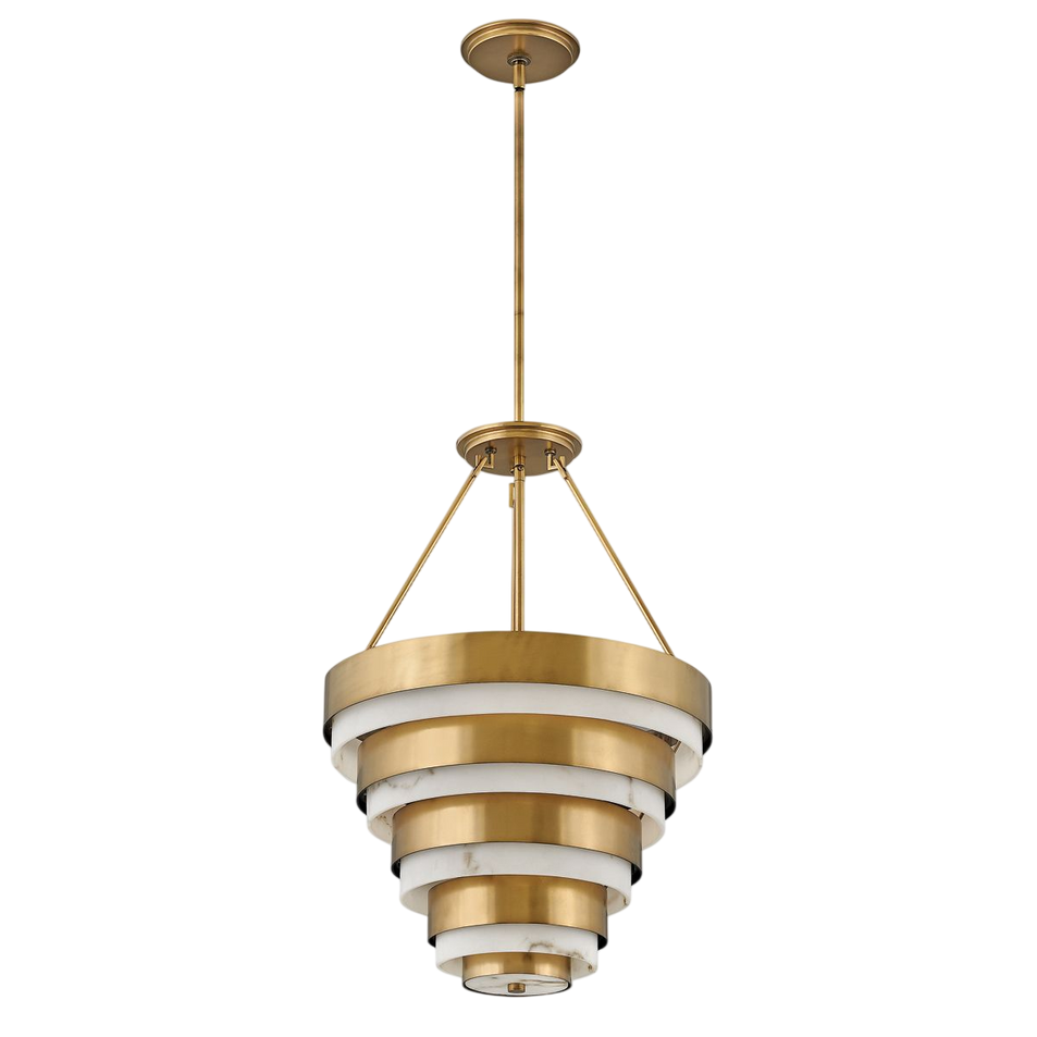 Echelon 4 Light Pendant - Heritage Brass