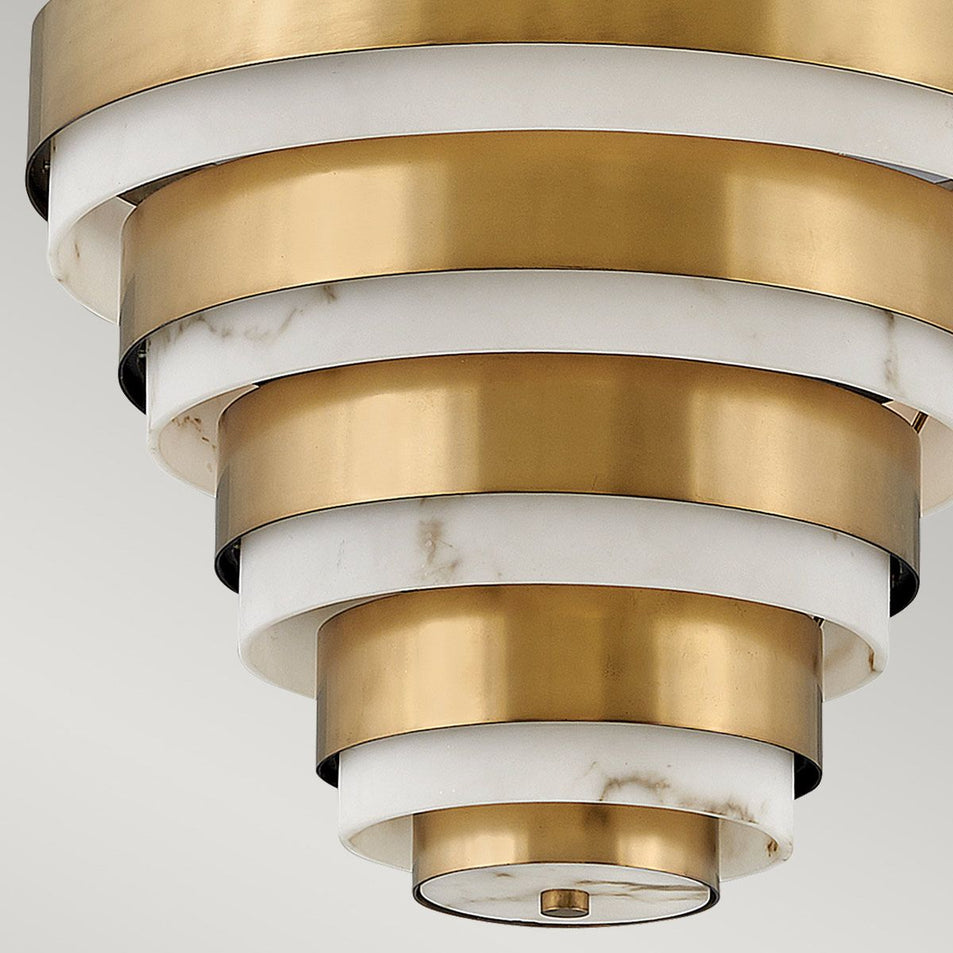 Echelon 4 Light Pendant - Heritage Brass