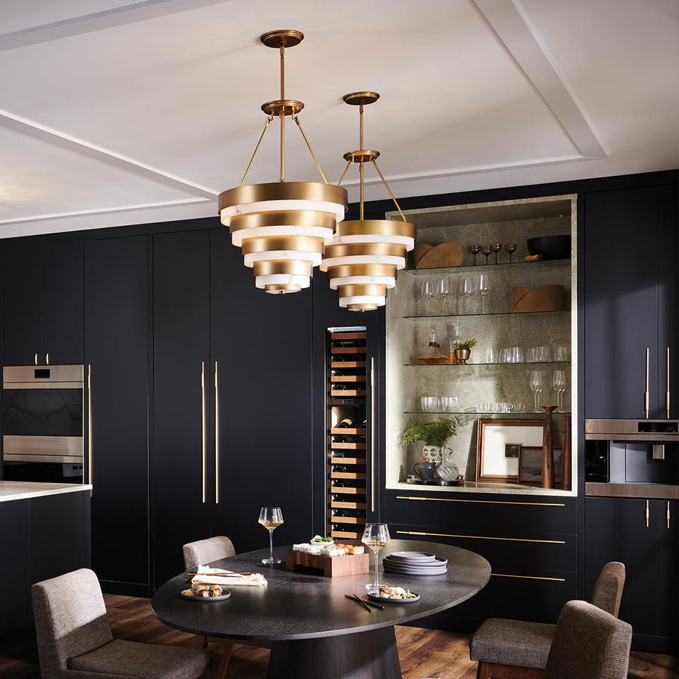 Echelon 4 Light Pendant - Heritage Brass