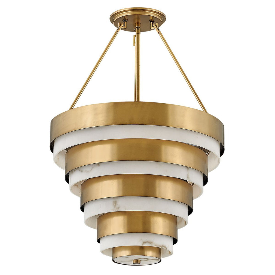 Echelon 4 Light Pendant - Heritage Brass