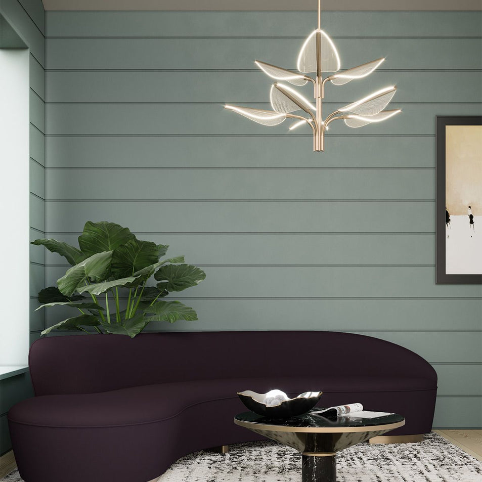 Lampadario a LED Floriana a 8 foglie grande