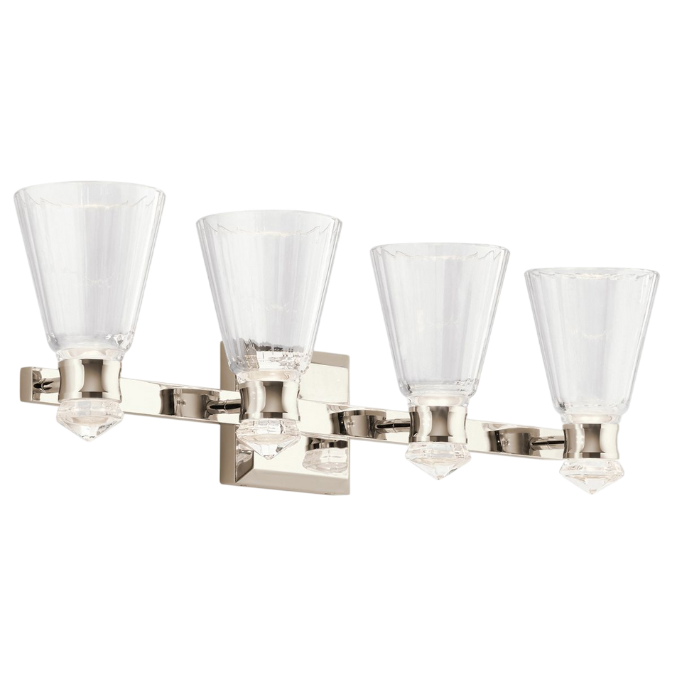 Lampada da parete a doppia illuminazione a LED Kayva con 4 bracci