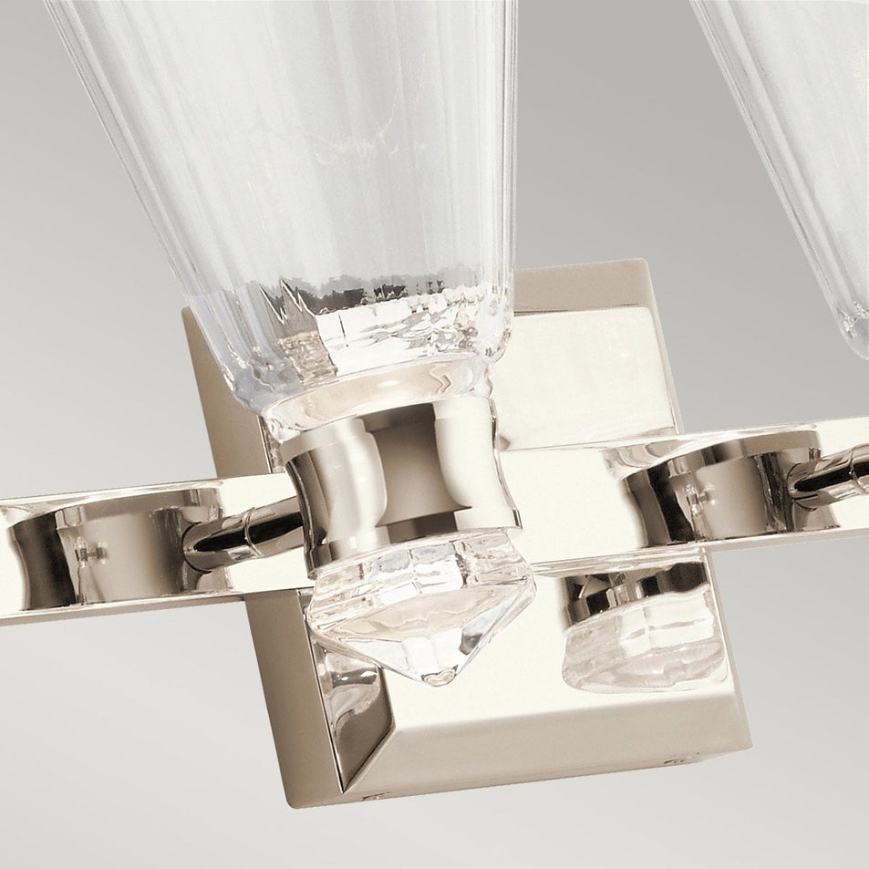 Lampada da parete a doppia illuminazione a LED Kayva con 4 bracci