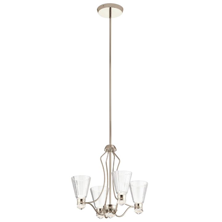 Lampadario a LED Kayva a 9 luci e 4 bracci