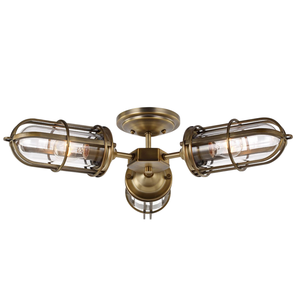 Urban Restoration 3 Light Semi Flush