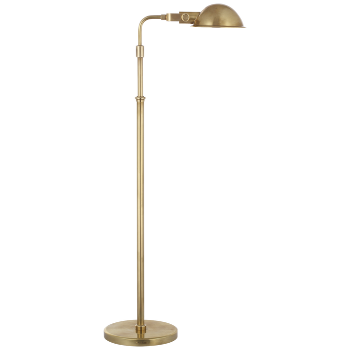 Fairfield Cordless Pharmacy Floor Lamp in Natural Brass
