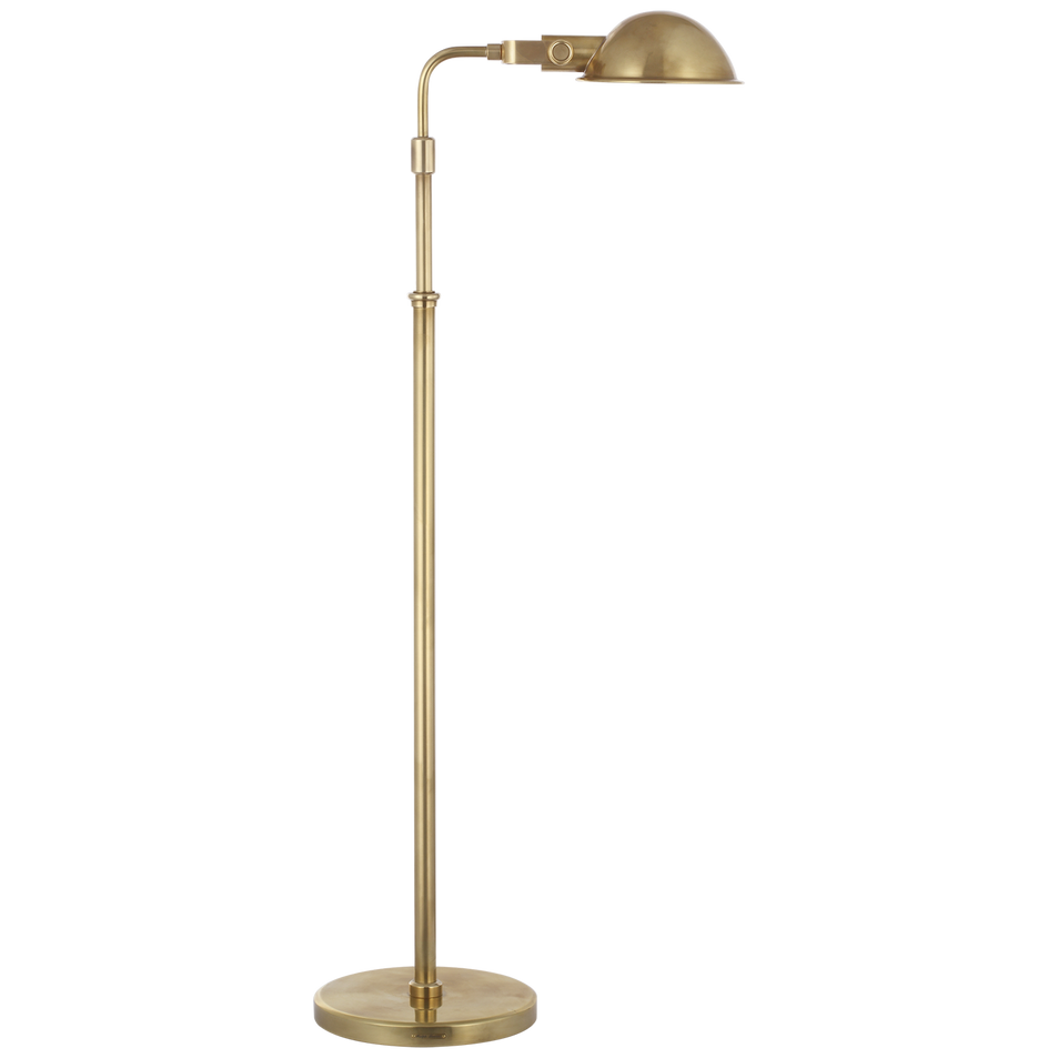 Fairfield Cordless Pharmacy Floor Lamp in Natural Brass