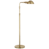Fairfield Cordless Pharmacy Floor Lamp in Natural Brass