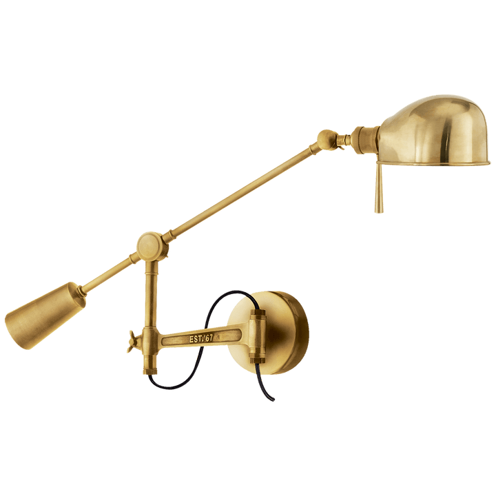 RL '67 Boom Arm Wall Lamp, a premium Functional light by Visual Comfort & Co. Close - up image of its design.