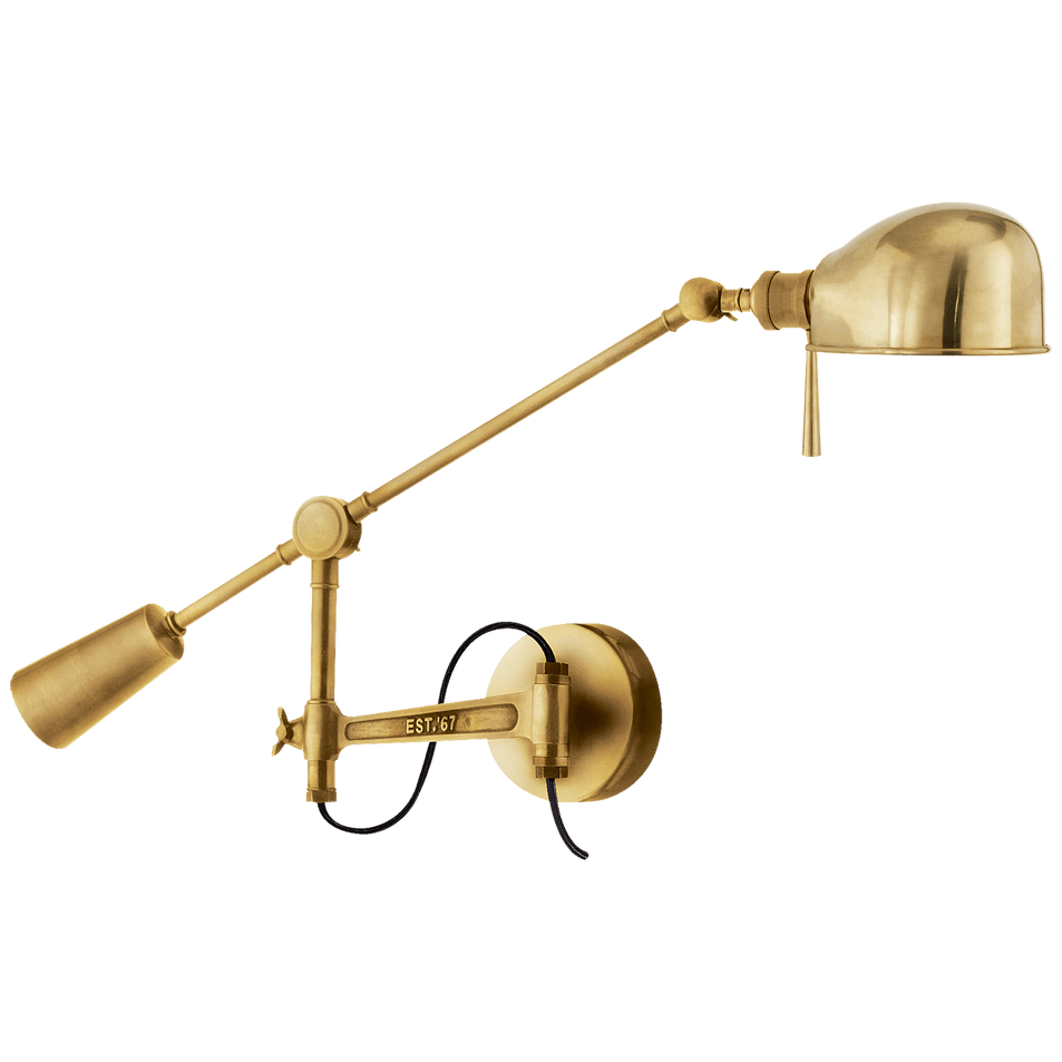 RL '67 Boom Arm Wall Lamp, a premium Functional light by Visual Comfort & Co. Close - up image of its design.