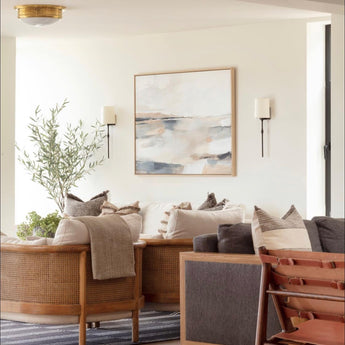 Marine Porthole Large Flush Mount, a premium Flush Mount light by Visual Comfort & Co. Close - up image of its design.