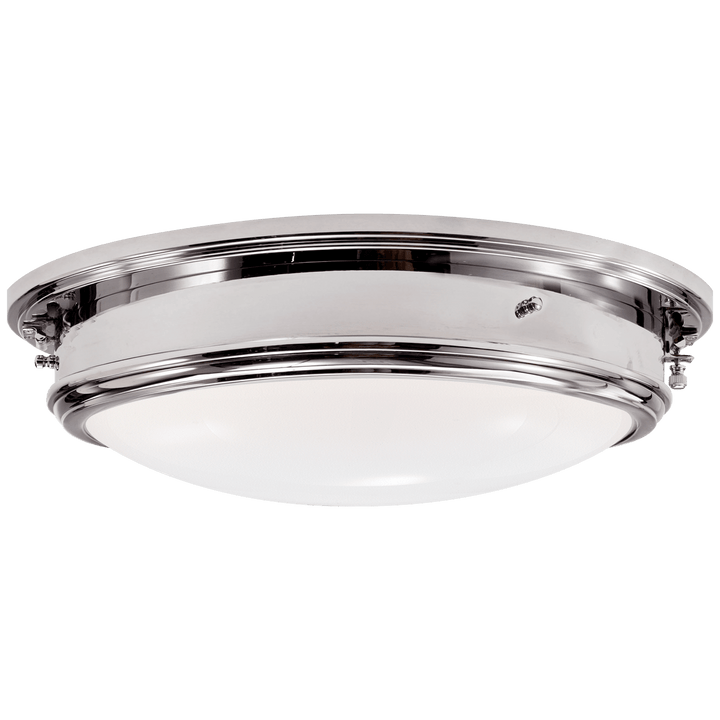 Marine Porthole Large Flush Mount, a premium Flush Mount light by Visual Comfort & Co. Close - up image of its design.