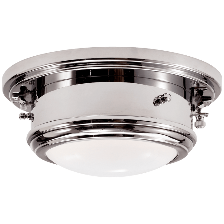 Marine Porthole Small Flush Mount, a premium Flush Mount light by Visual Comfort & Co. Close - up image of its design.