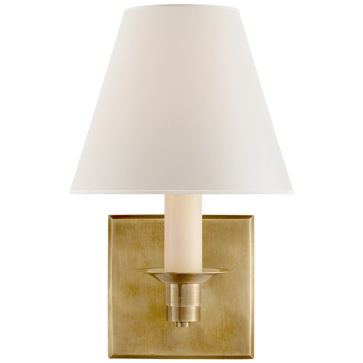 Evans Single Arm Sconce, a premium Decorative light by Visual Comfort & Co. Close - up image of its design.