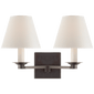 Evans Double Arm Sconce, a premium Decorative light by Visual Comfort & Co. Close - up image of its design.